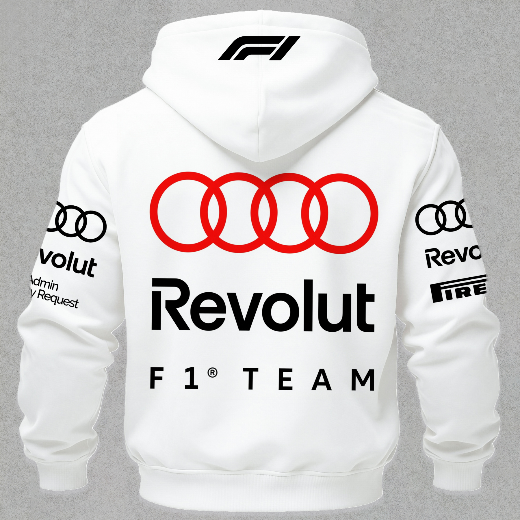 Audi Sport F1 Team Printed Fleece-lined Unisex Hoodie