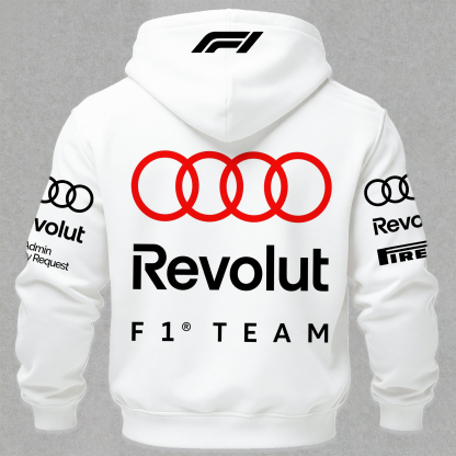 Audi Sport F1 Team Printed Fleece-lined Unisex Hoodie