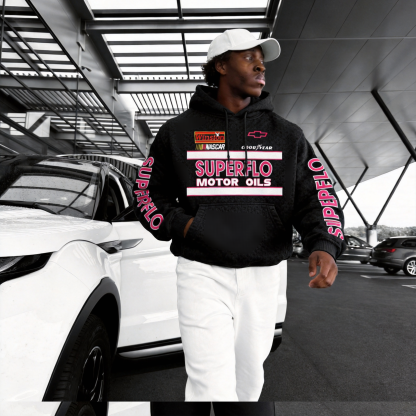 Days of Thunder Cole Trickle 46 Superflo Motor Oil Printed Fleece-lined Unisex Hoodie Image - 5