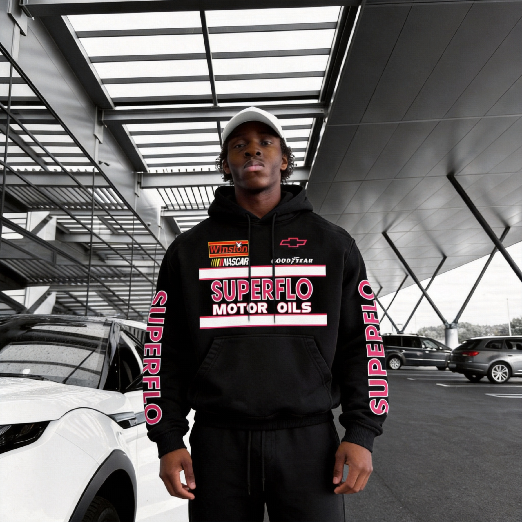 Days of Thunder Cole Trickle 46 Superflo Motor Oil Printed Fleece-lined Unisex Hoodie Image - 6