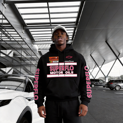 Days of Thunder Cole Trickle 46 Superflo Motor Oil Printed Fleece-lined Unisex Hoodie Image - 6