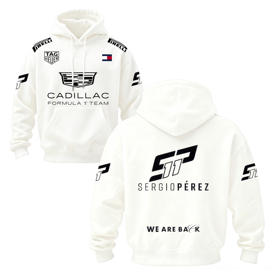 Cadillac Formula 1 Team Sergio Pérez Printed Fleece-lined Unisex Hoodie Image - 1