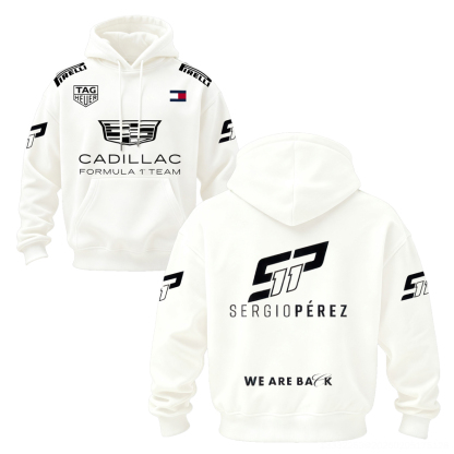 Cadillac Formula 1 Team Sergio Pérez Printed Fleece-lined Unisex Hoodie Image - 1