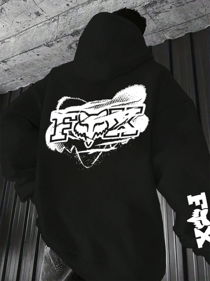 Fox Racing Printed Zippered Hooded Fleece Cardigan Image - 4