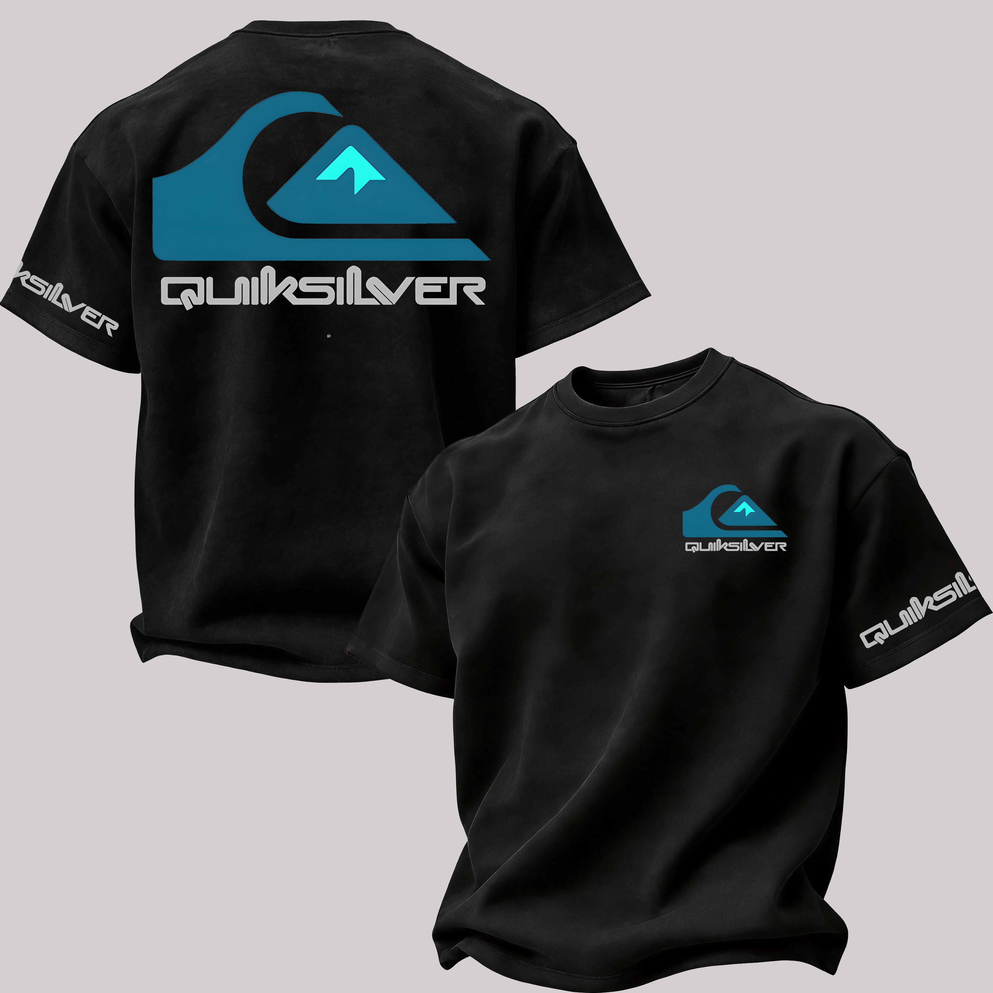 Quiksilver Surf Printed Oversized Unisex T-shirt