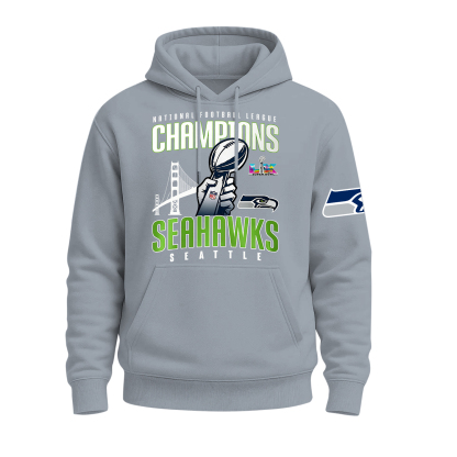 Seattle Seahawks Super Bowl LX Printed Fleece-lined Unisex Hoodie Image - 14