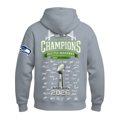 Seattle Seahawks Super Bowl LX Printed Fleece-lined Unisex Hoodie Image - 13