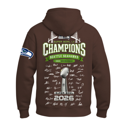 Seattle Seahawks Super Bowl LX Printed Fleece-lined Unisex Hoodie Image - 15