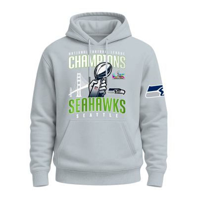 Seattle Seahawks Super Bowl LX Printed Fleece-lined Unisex Hoodie Image - 20