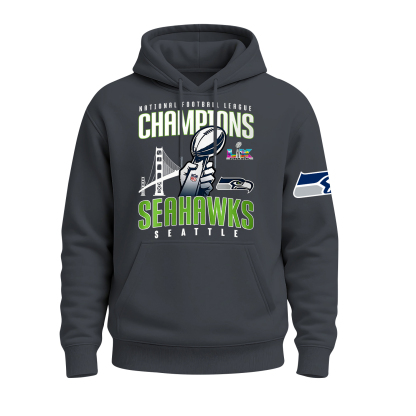 Seattle Seahawks Super Bowl LX Printed Fleece-lined Unisex Hoodie Image - 8
