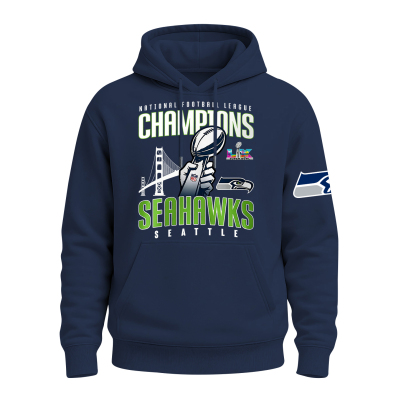Seattle Seahawks Super Bowl LX Printed Fleece-lined Unisex Hoodie Image - 4