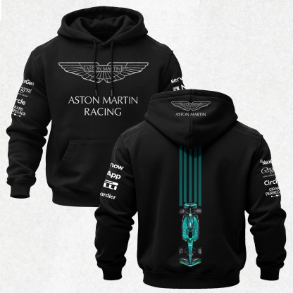 Aston Martin Racing Printed Fleece-lined Unisex Hoodie Image - 1