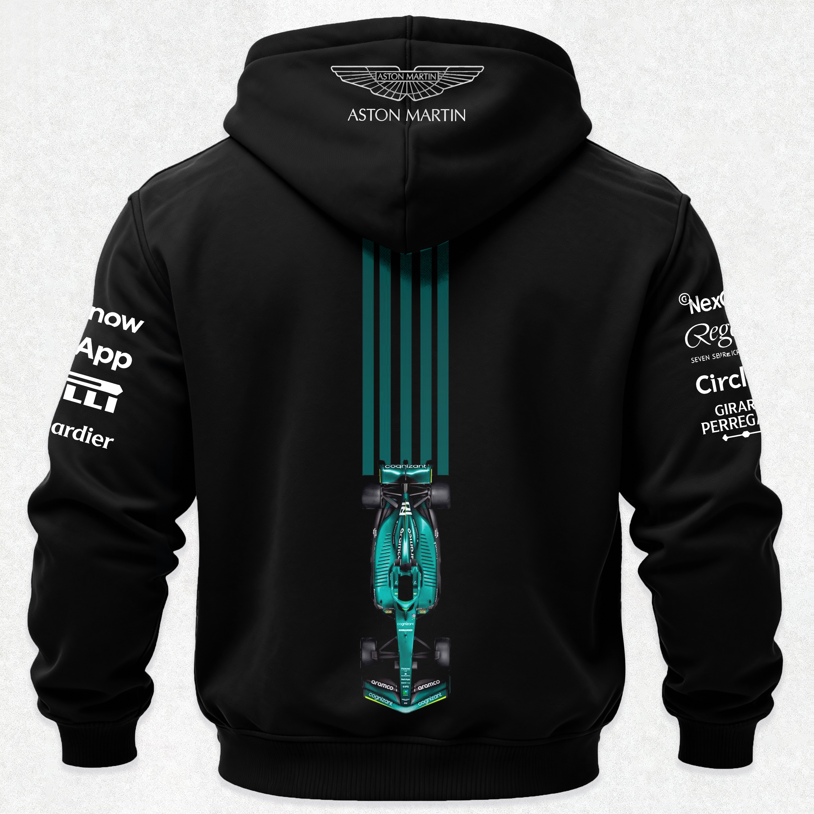 Aston Martin Racing Printed Fleece-lined Unisex Hoodie Image - 2