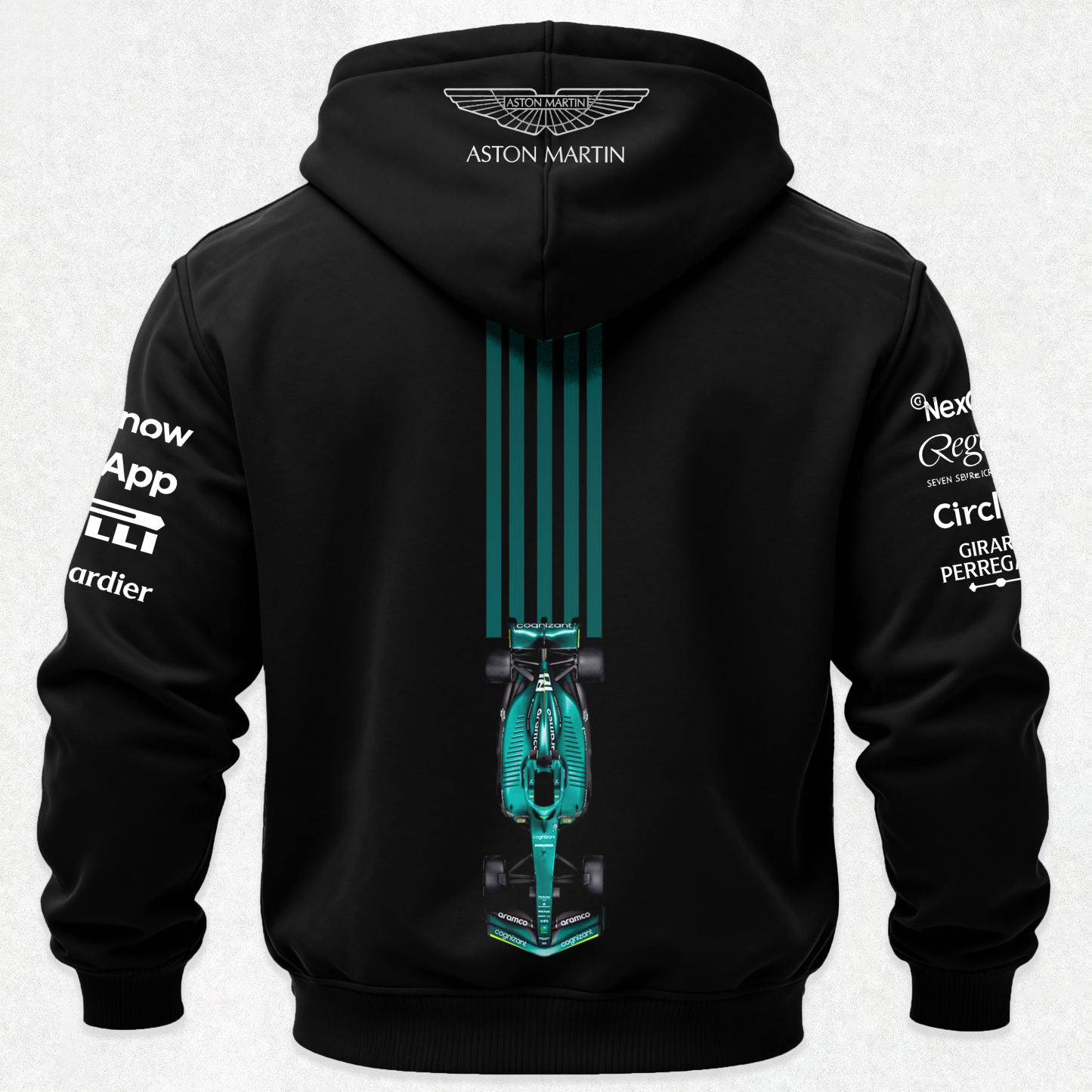 Aston Martin Racing Printed Fleece-lined Unisex Hoodie Image - 2