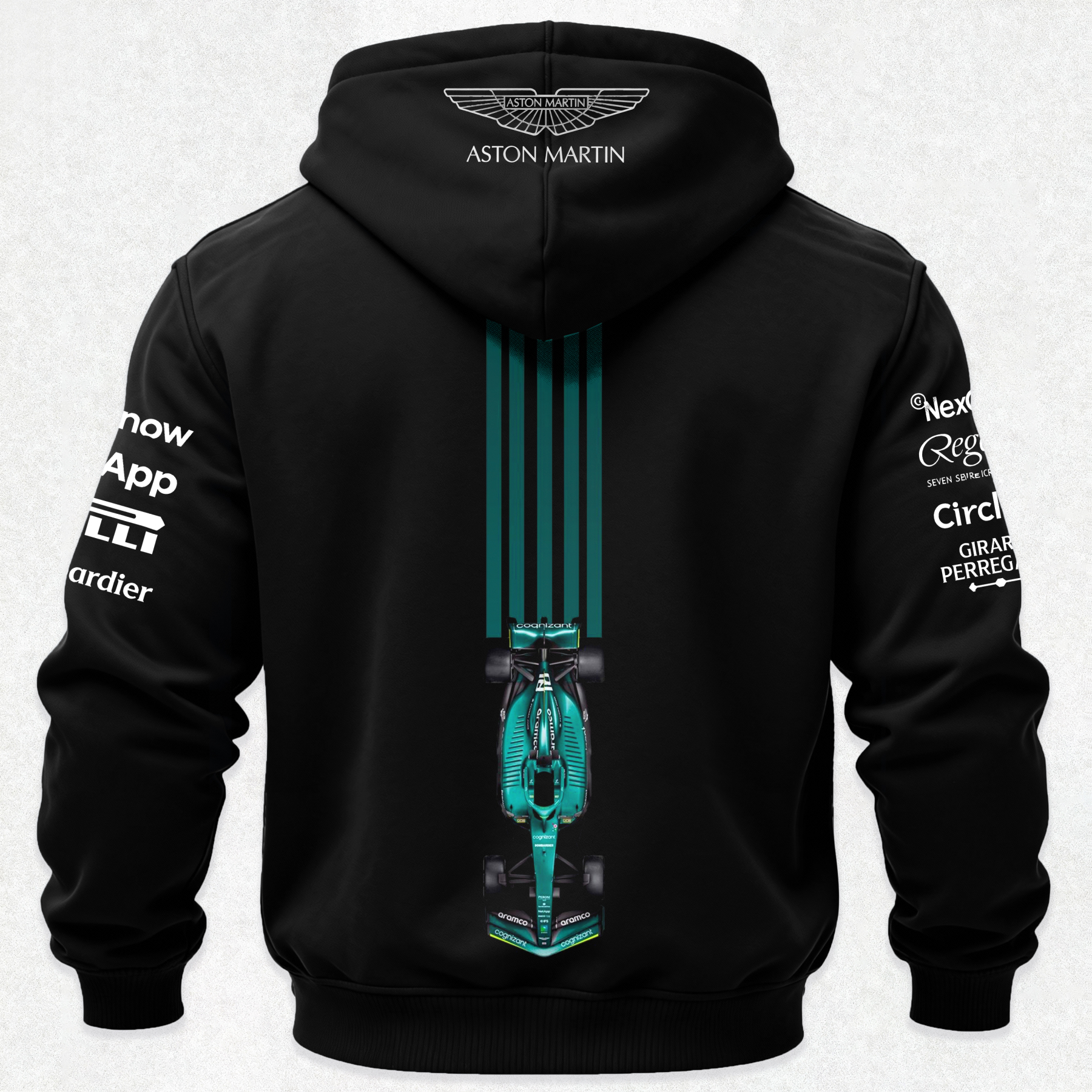 Aston Martin Racing Printed Fleece-lined Unisex Hoodie Image - 2