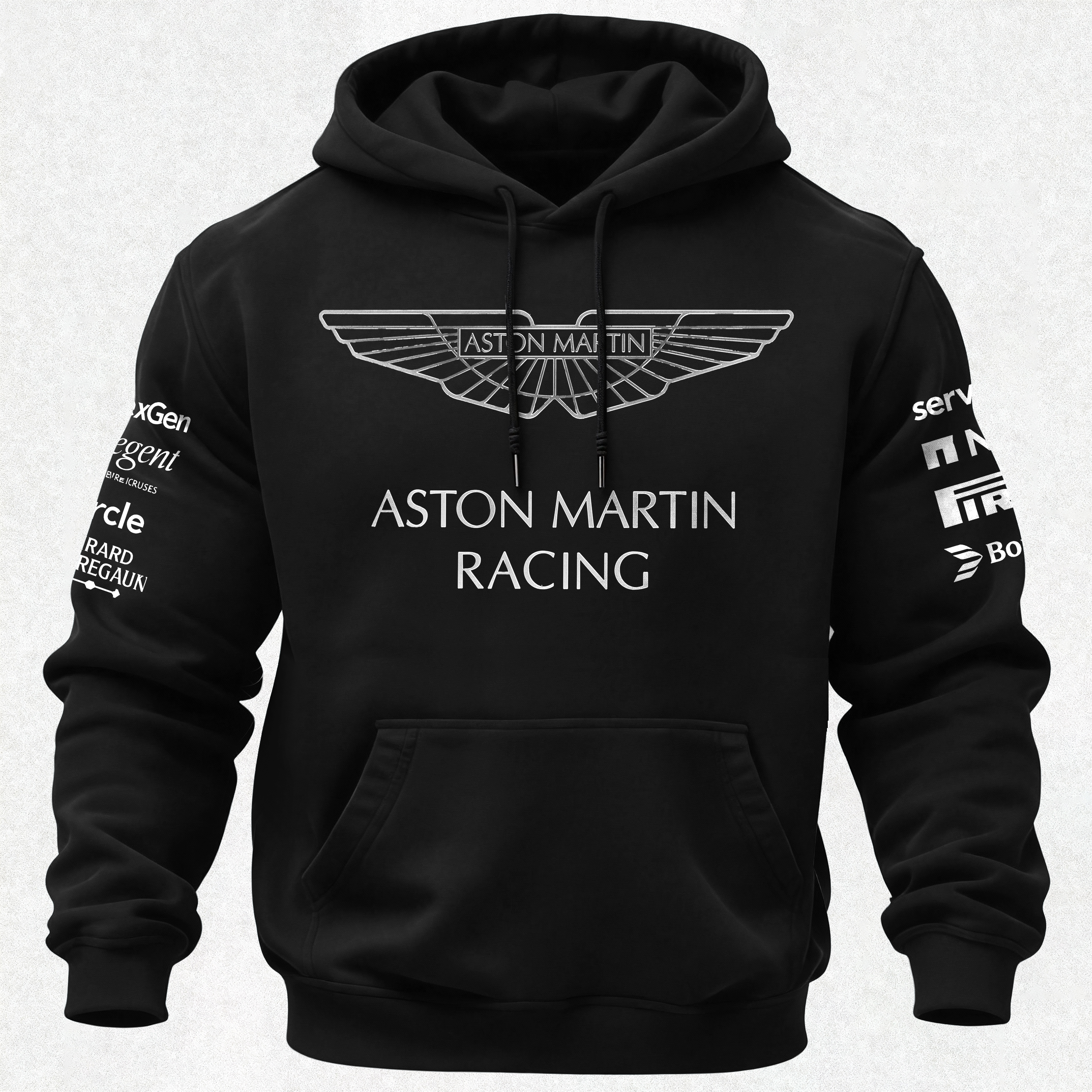 Aston Martin Racing Printed Fleece-lined Unisex Hoodie Image - 3