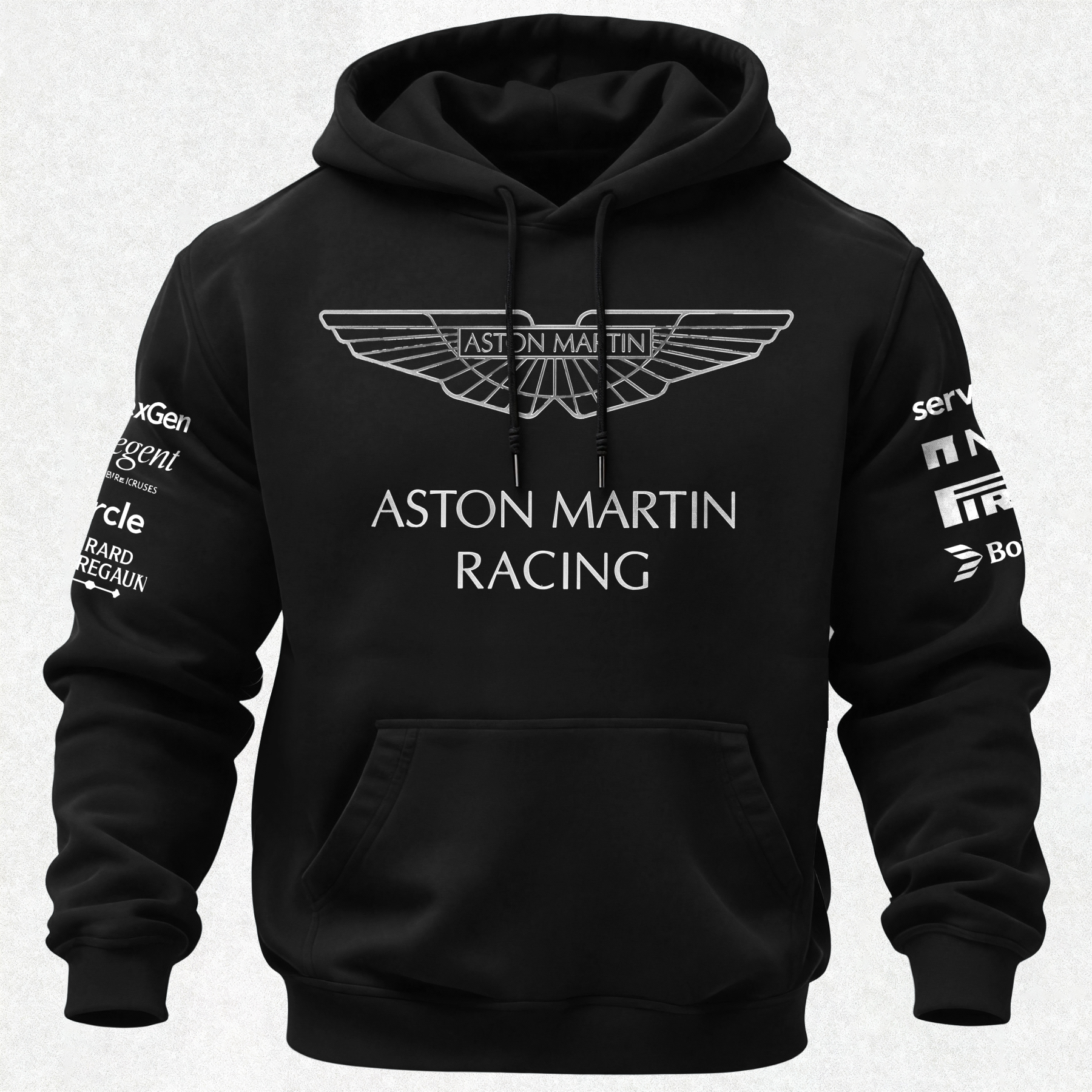 Aston Martin Racing Printed Fleece-lined Unisex Hoodie Image - 3