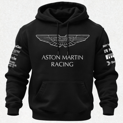 Aston Martin Racing Printed Fleece-lined Unisex Hoodie Image - 3