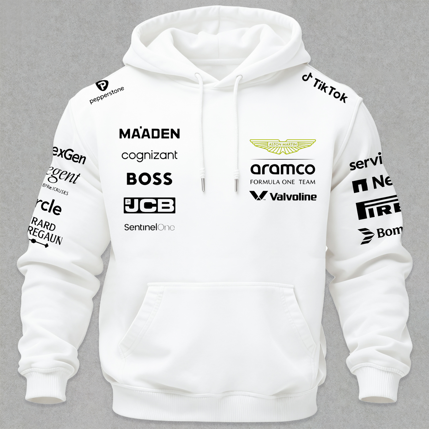 Aston Martin Fernando Alonso F1 Printed Fleece-lined Unisex Hoodie Image - 6