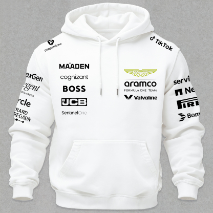 Aston Martin Fernando Alonso F1 Printed Fleece-lined Unisex Hoodie Image - 6