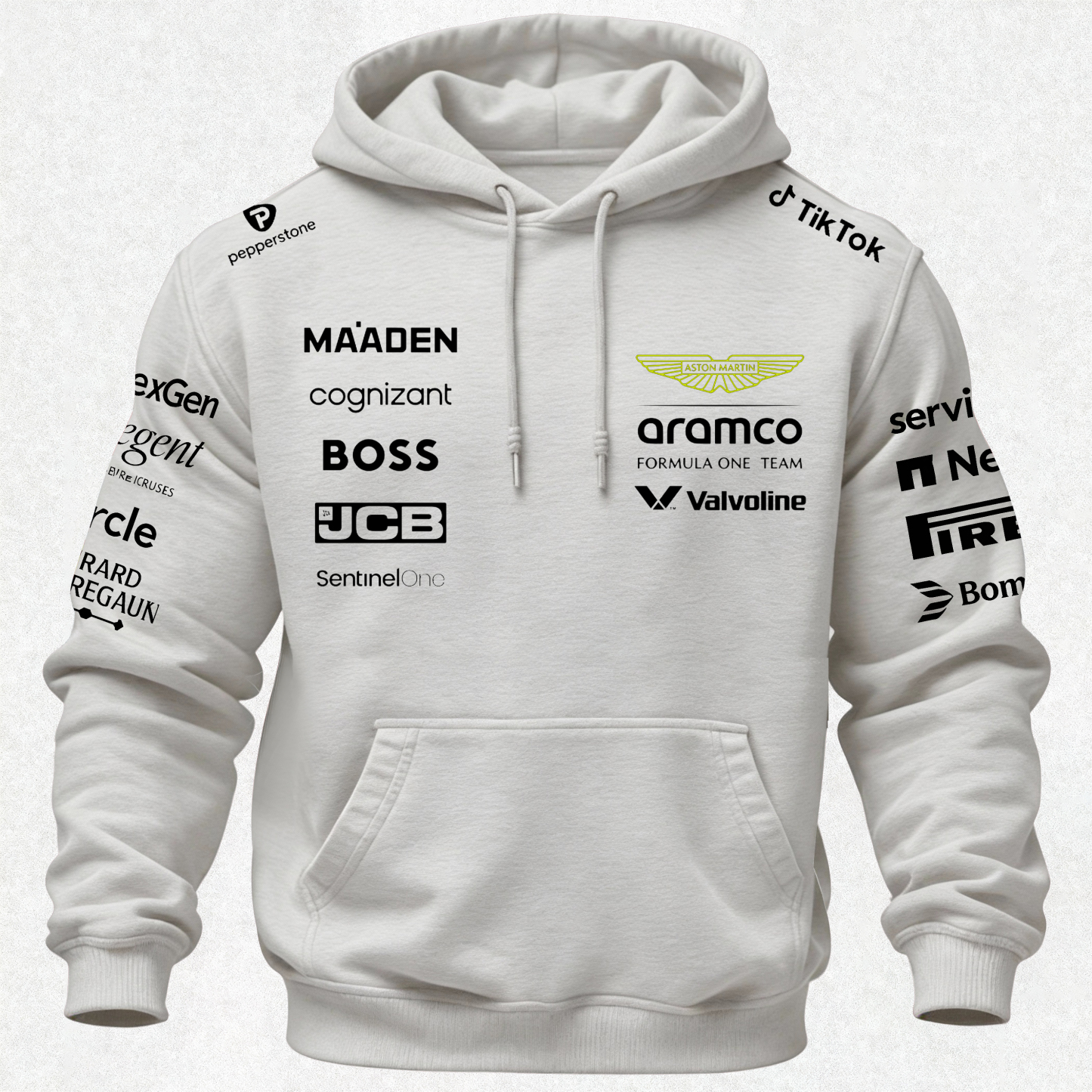 Aston Martin Fernando Alonso F1 Printed Fleece-lined Unisex Hoodie Image - 15