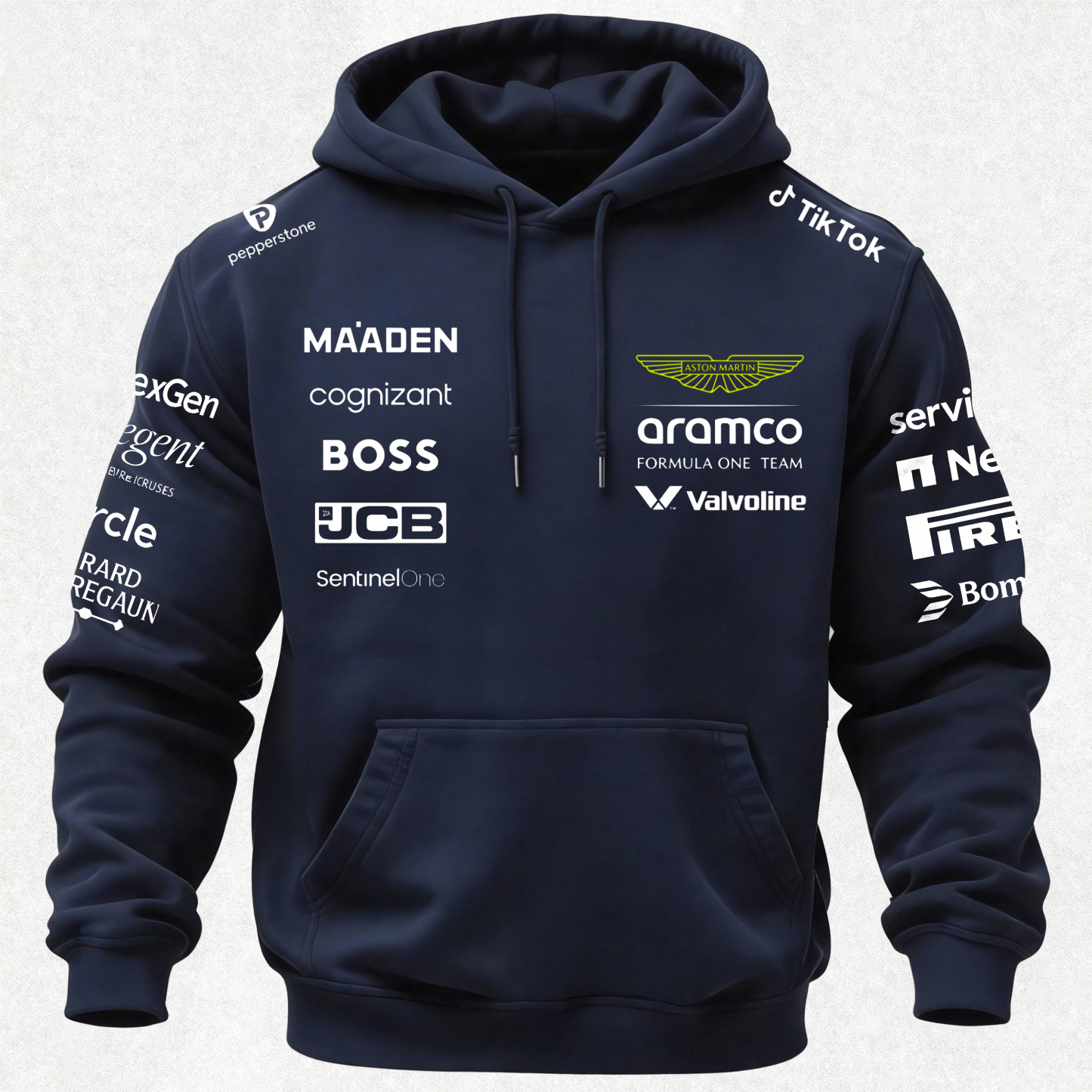 Aston Martin Fernando Alonso F1 Printed Fleece-lined Unisex Hoodie Image - 12