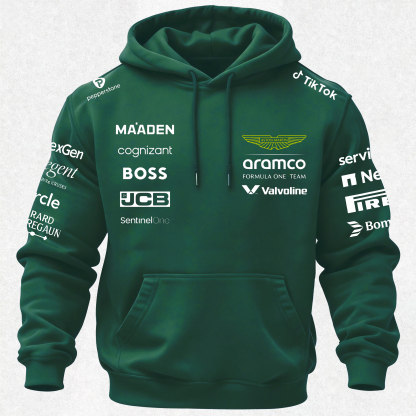 Aston Martin Fernando Alonso F1 Printed Fleece-lined Unisex Hoodie Image - 21