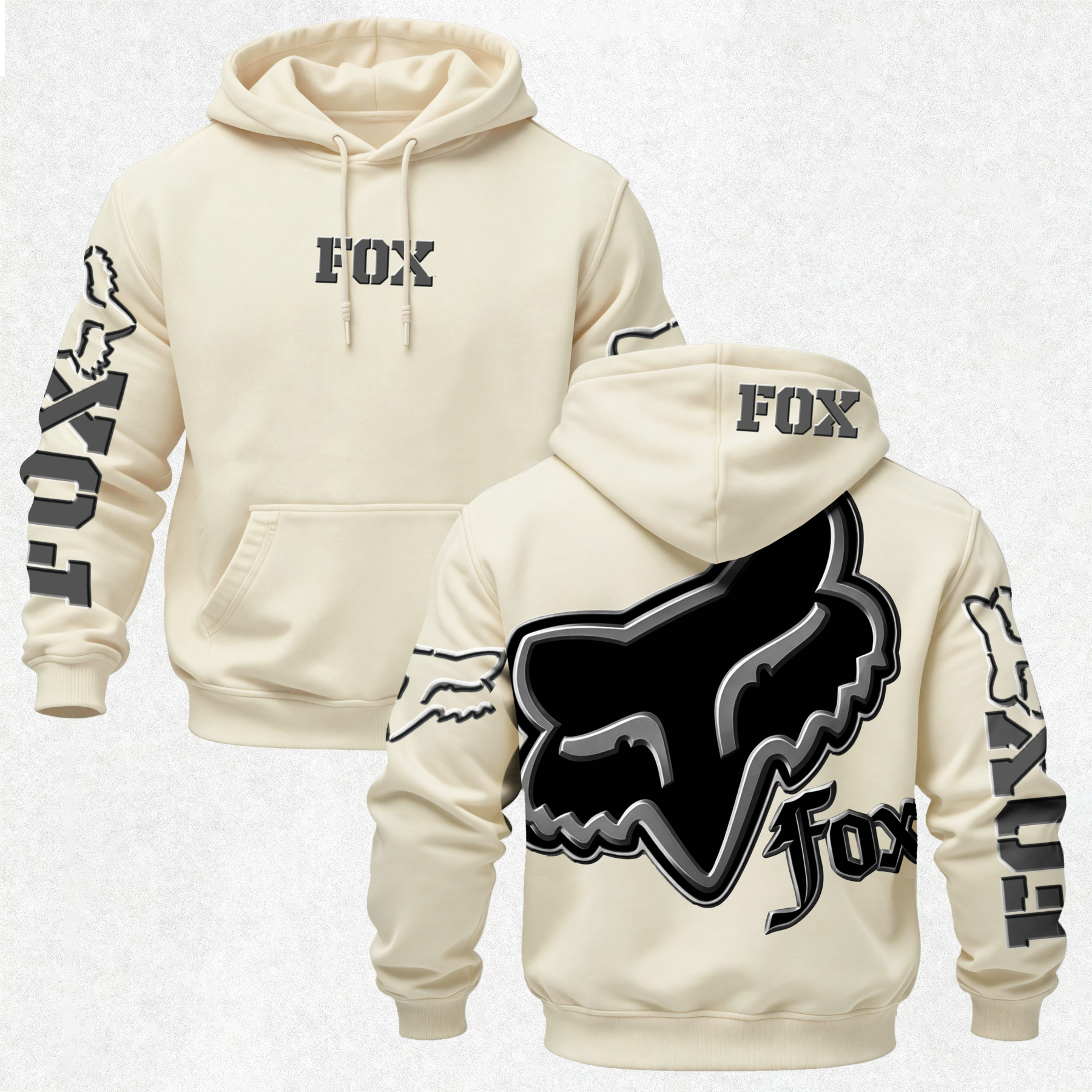 Fox Racing Printed Fleece-lined Unisex Hoodie Image - 16