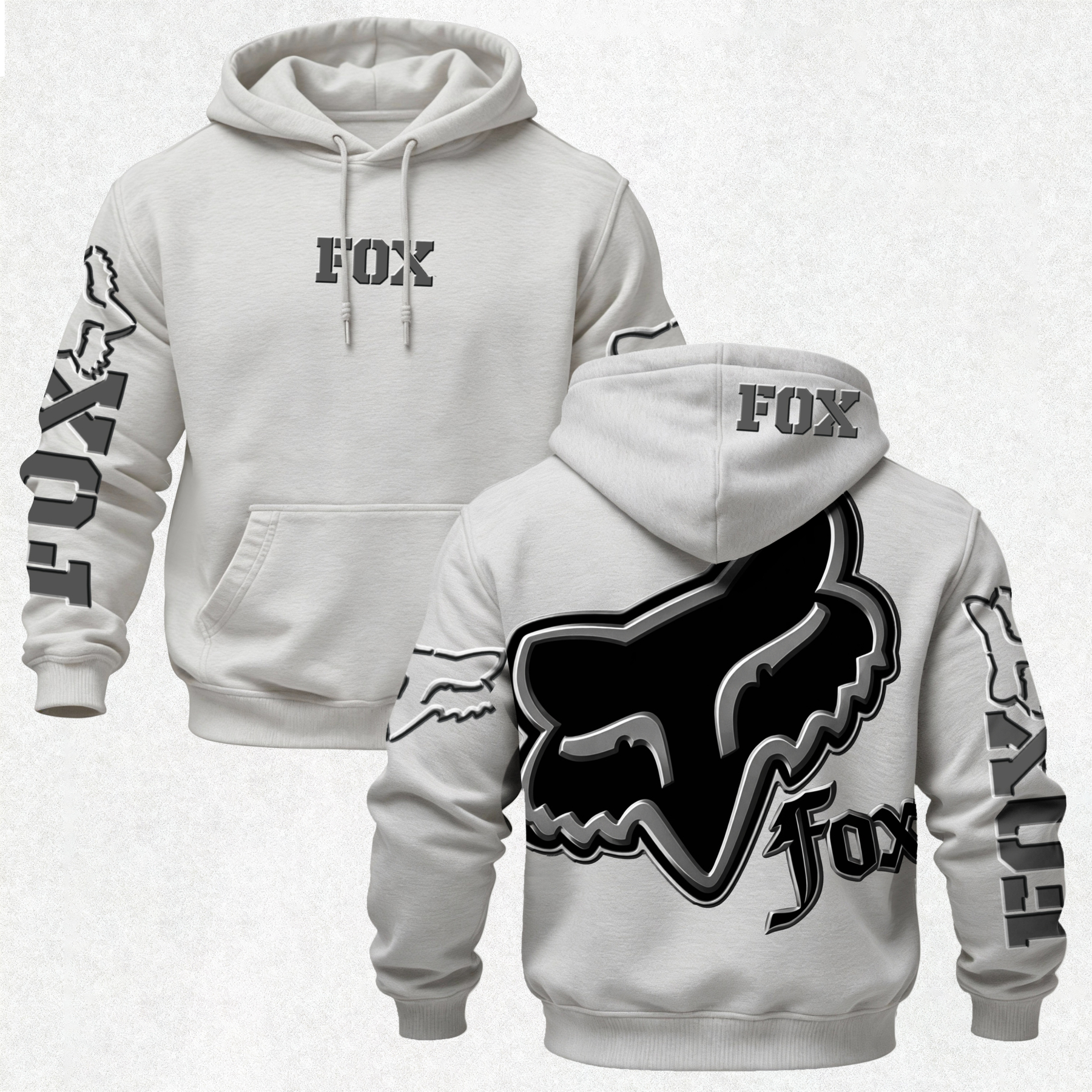 Fox Racing Printed Fleece-lined Unisex Hoodie Image - 13