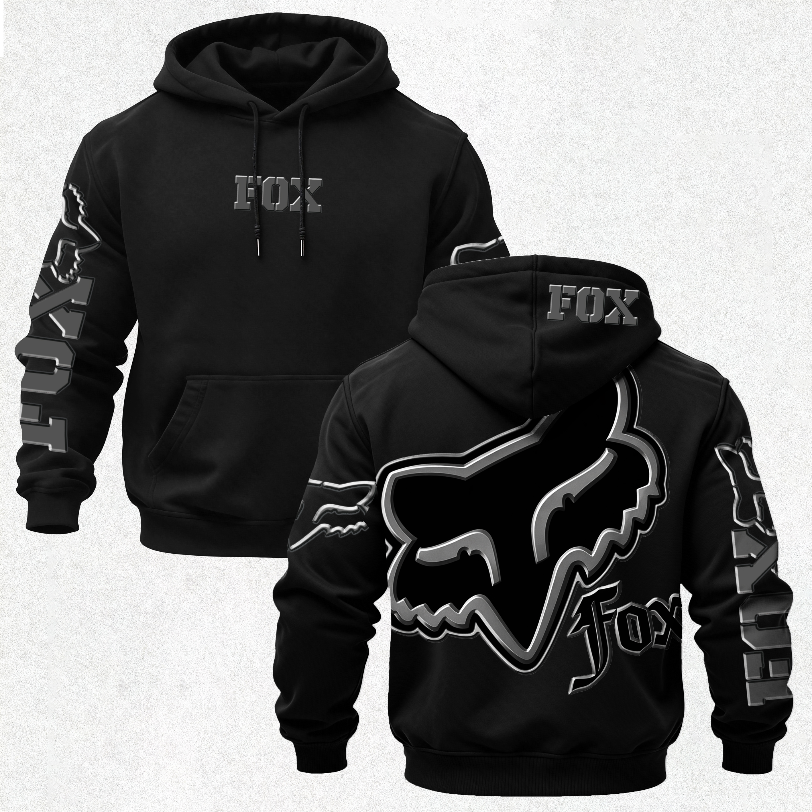 Fox Racing Printed Fleece-lined Unisex Hoodie Image - 4