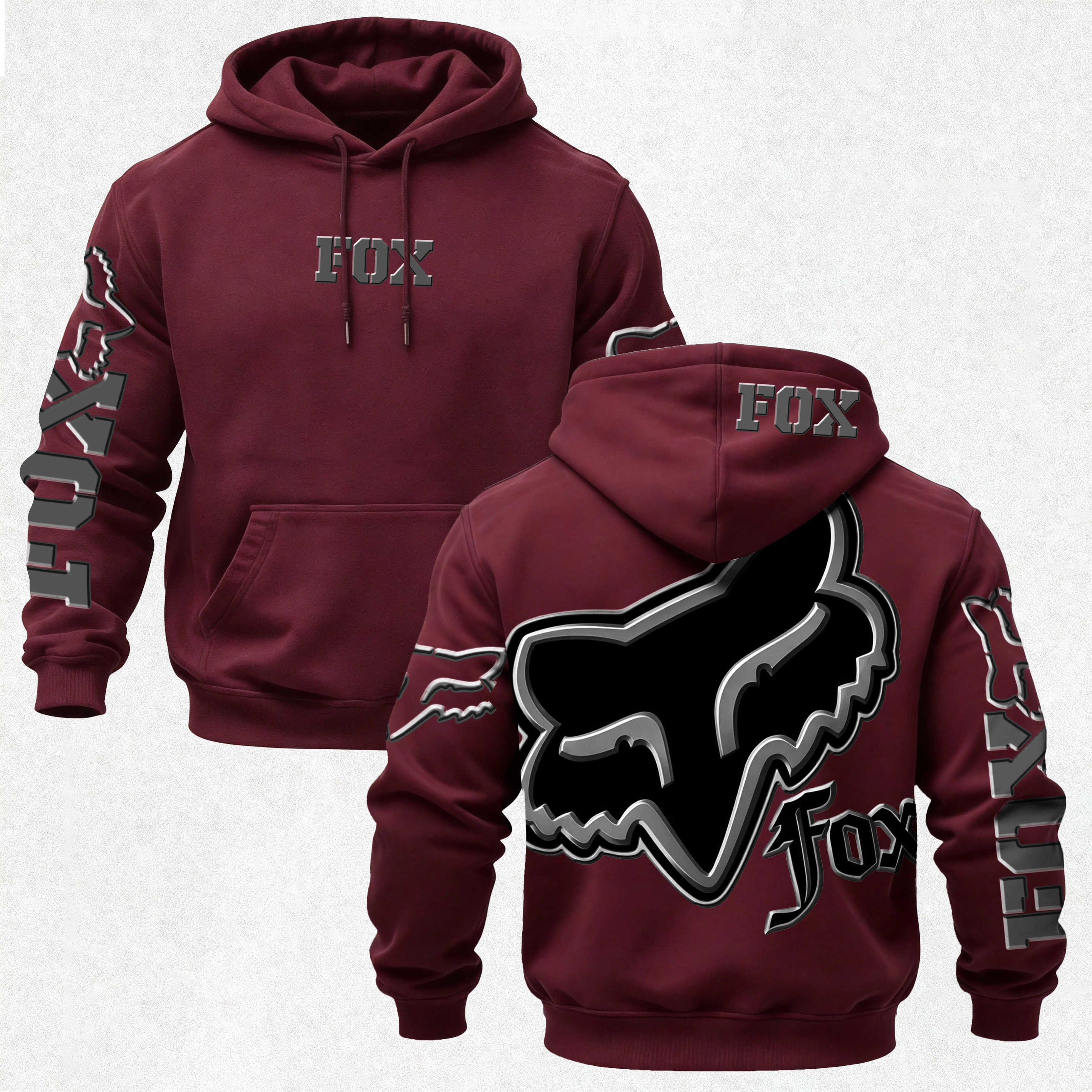 Fox Racing Printed Fleece-lined Unisex Hoodie Image - 28