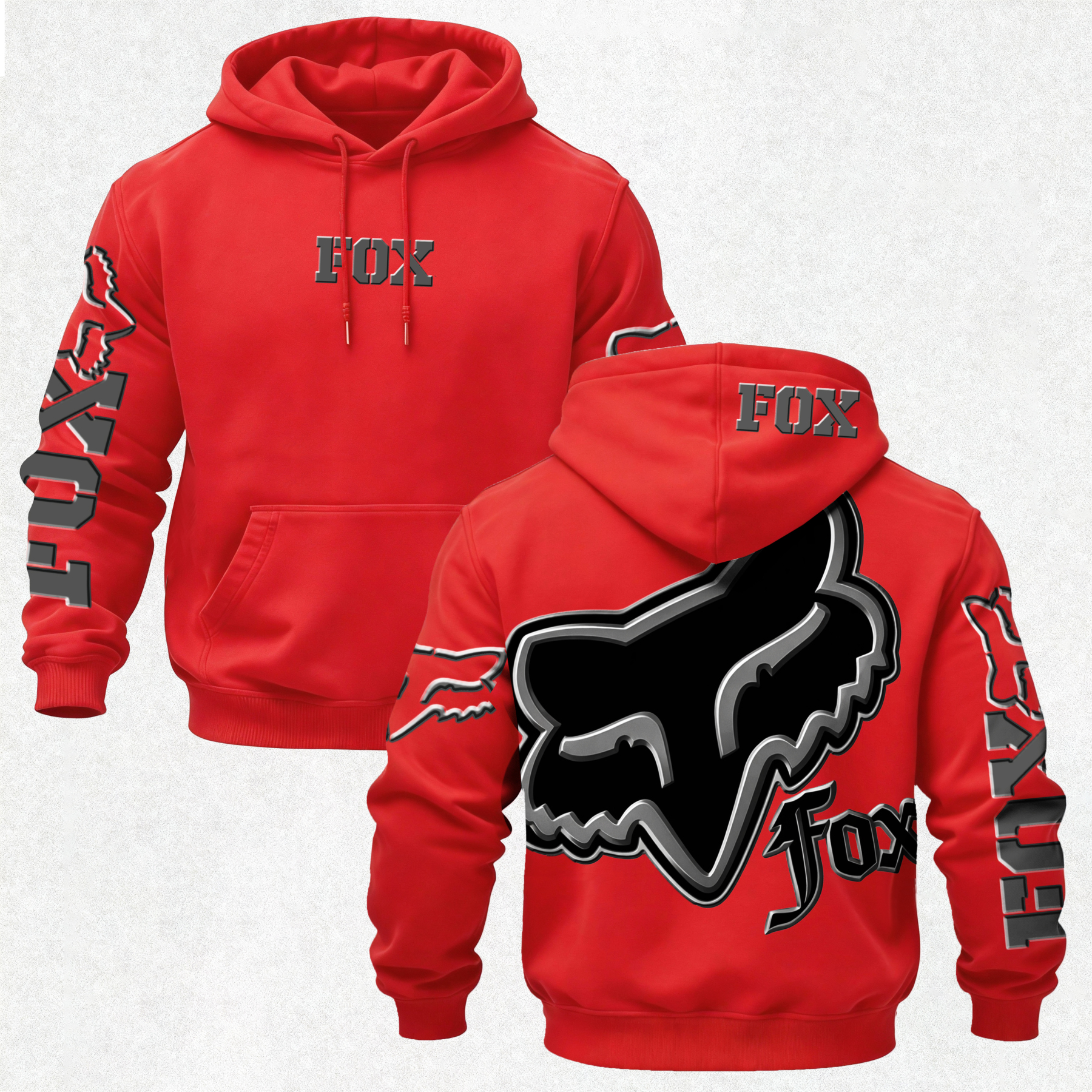 Fox Racing Printed Fleece-lined Unisex Hoodie Image - 10