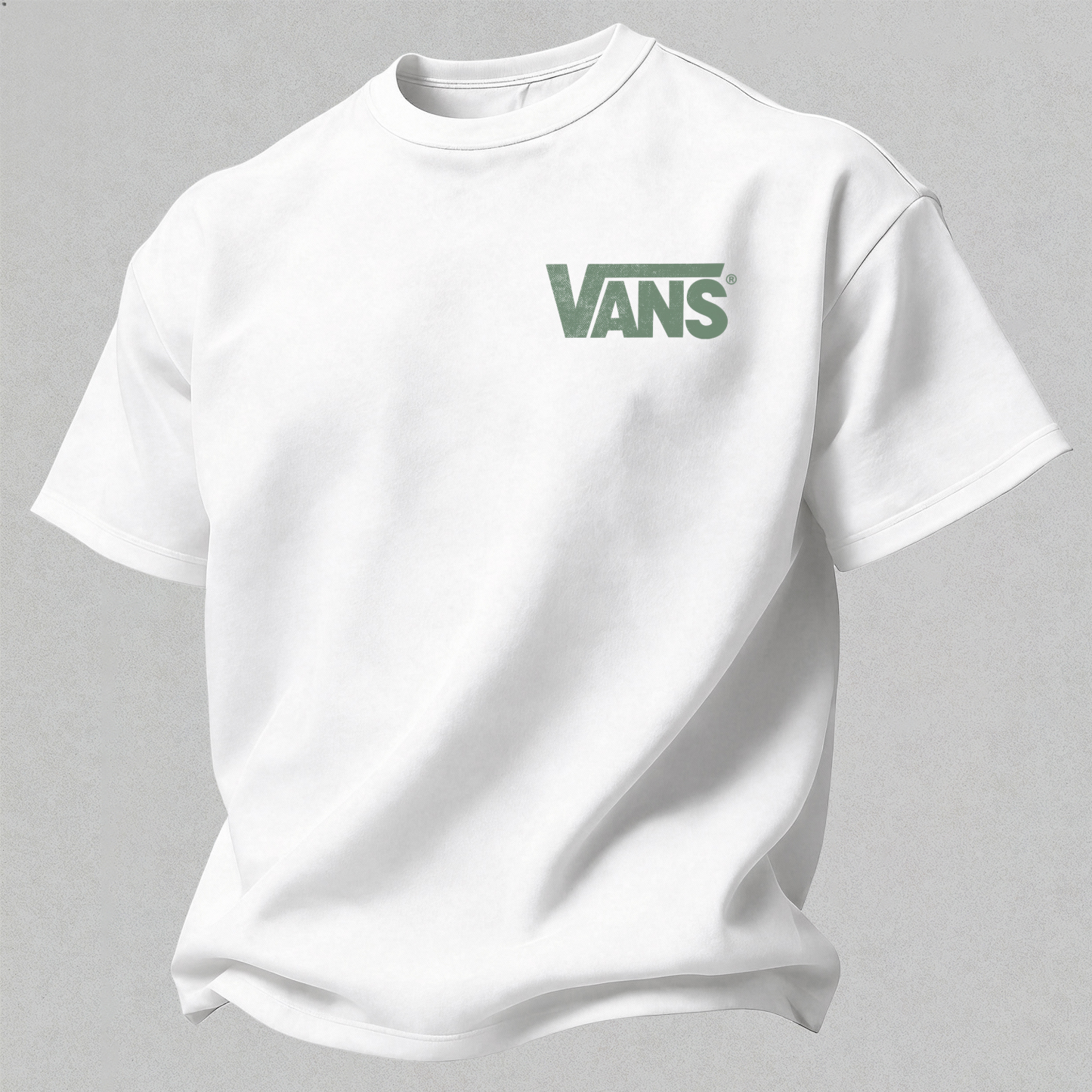 Vans Off The Wall Printed Oversized Unisex T-shirt Image - 2