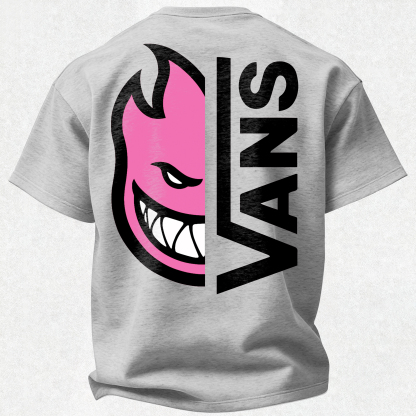 Vans Spitfire Printed Oversized Unisex T-shirt Image - 3