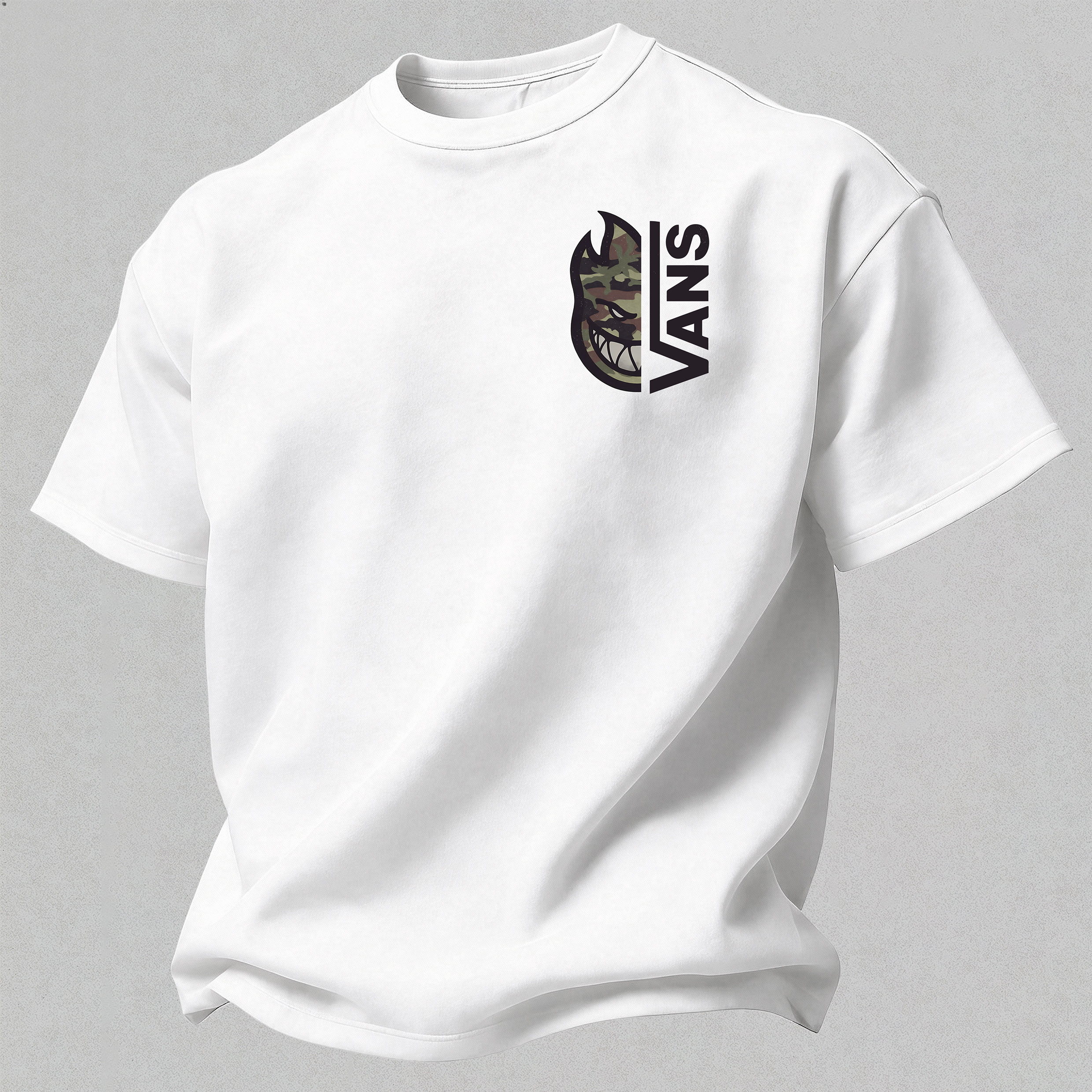 Vans Spitfire Printed Oversized Unisex T-shirt Image - 2