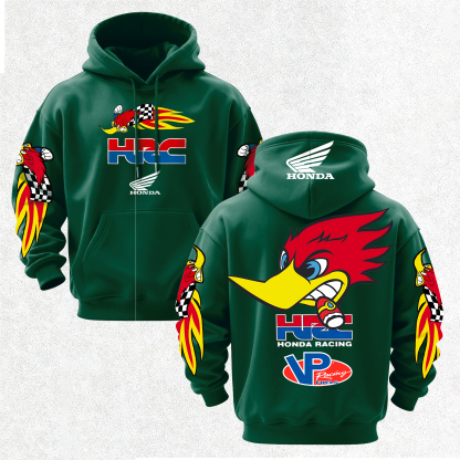 Honda Racing VP Racing Fuels Printed Fleece-lined Unisex Hoodie Image - 10