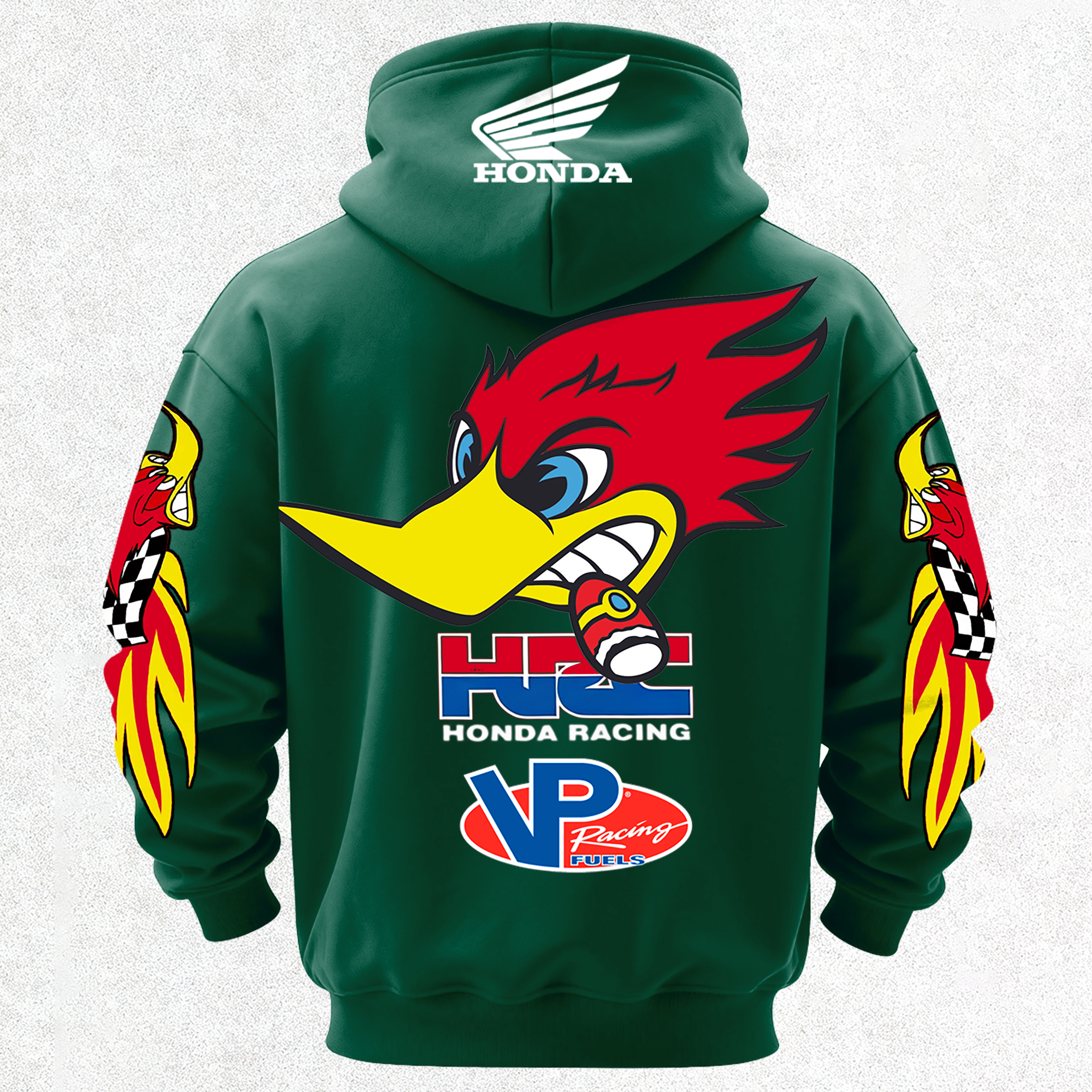 Honda Racing VP Racing Fuels Printed Fleece-lined Unisex Hoodie Image - 11