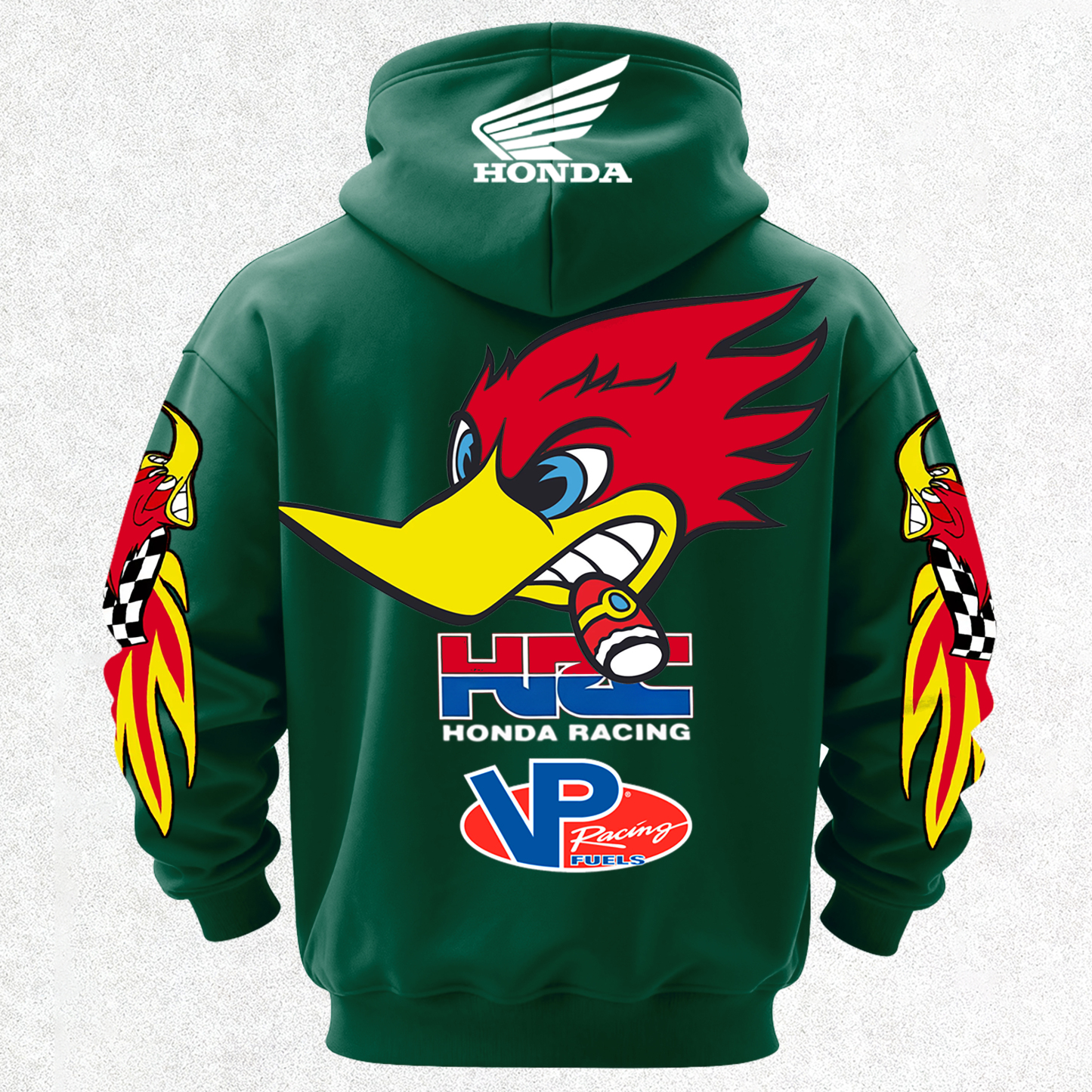 Honda Racing VP Racing Fuels Printed Fleece-lined Unisex Hoodie Image - 11