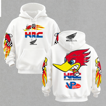 Honda Racing VP Racing Fuels Printed Fleece-lined Unisex Hoodie Image - 4