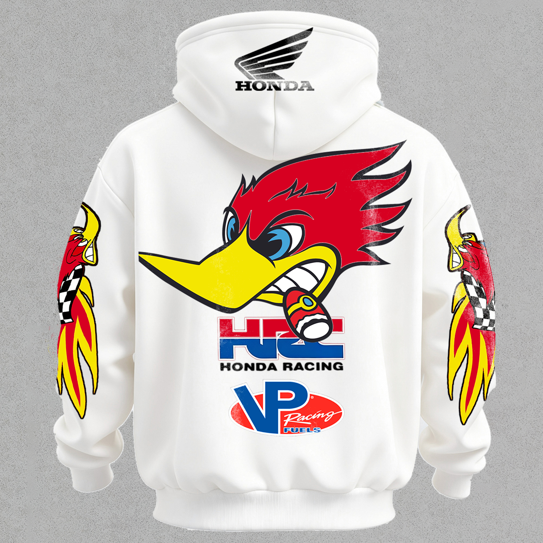 Honda Racing VP Racing Fuels Printed Fleece-lined Unisex Hoodie Image - 5