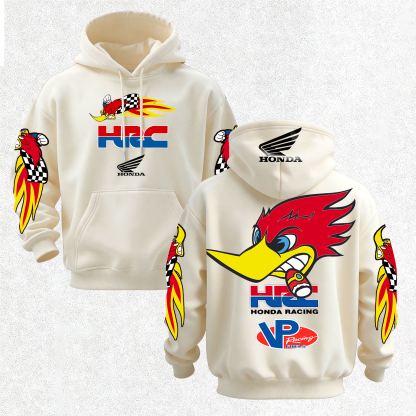 Honda Racing VP Racing Fuels Printed Fleece-lined Unisex Hoodie Image - 19