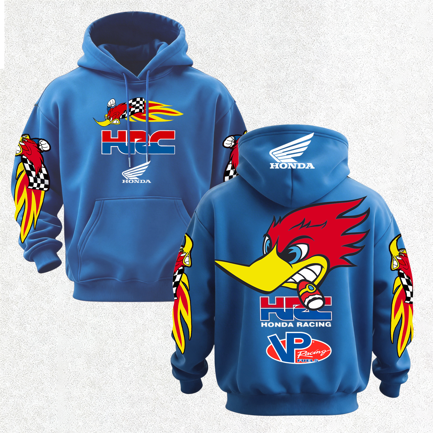 Honda Racing VP Racing Fuels Printed Fleece-lined Unisex Hoodie Image - 28
