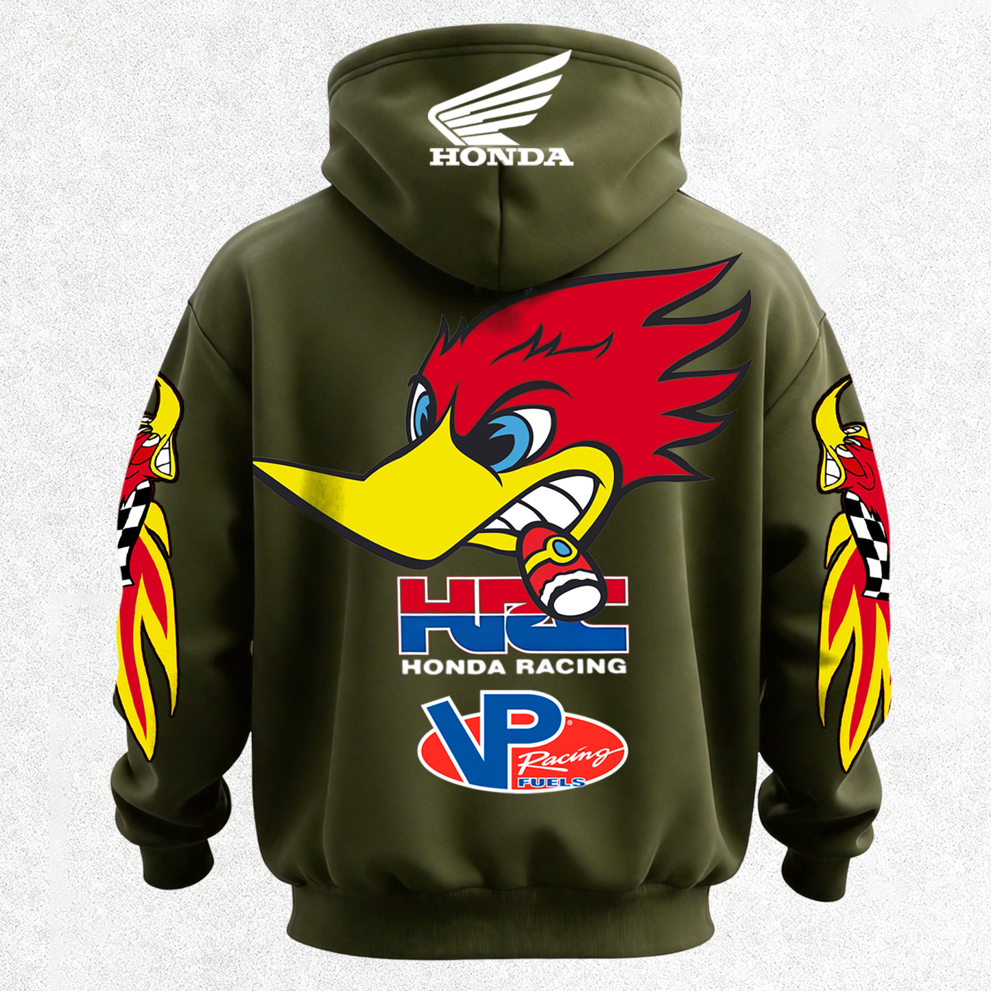 Honda Racing VP Racing Fuels Printed Fleece-lined Unisex Hoodie Image - 23
