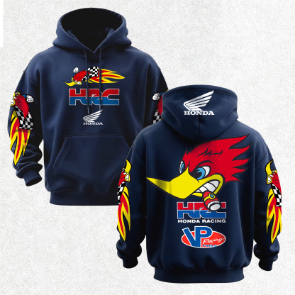 Honda Racing VP Racing Fuels Printed Fleece-lined Unisex Hoodie Image - 16