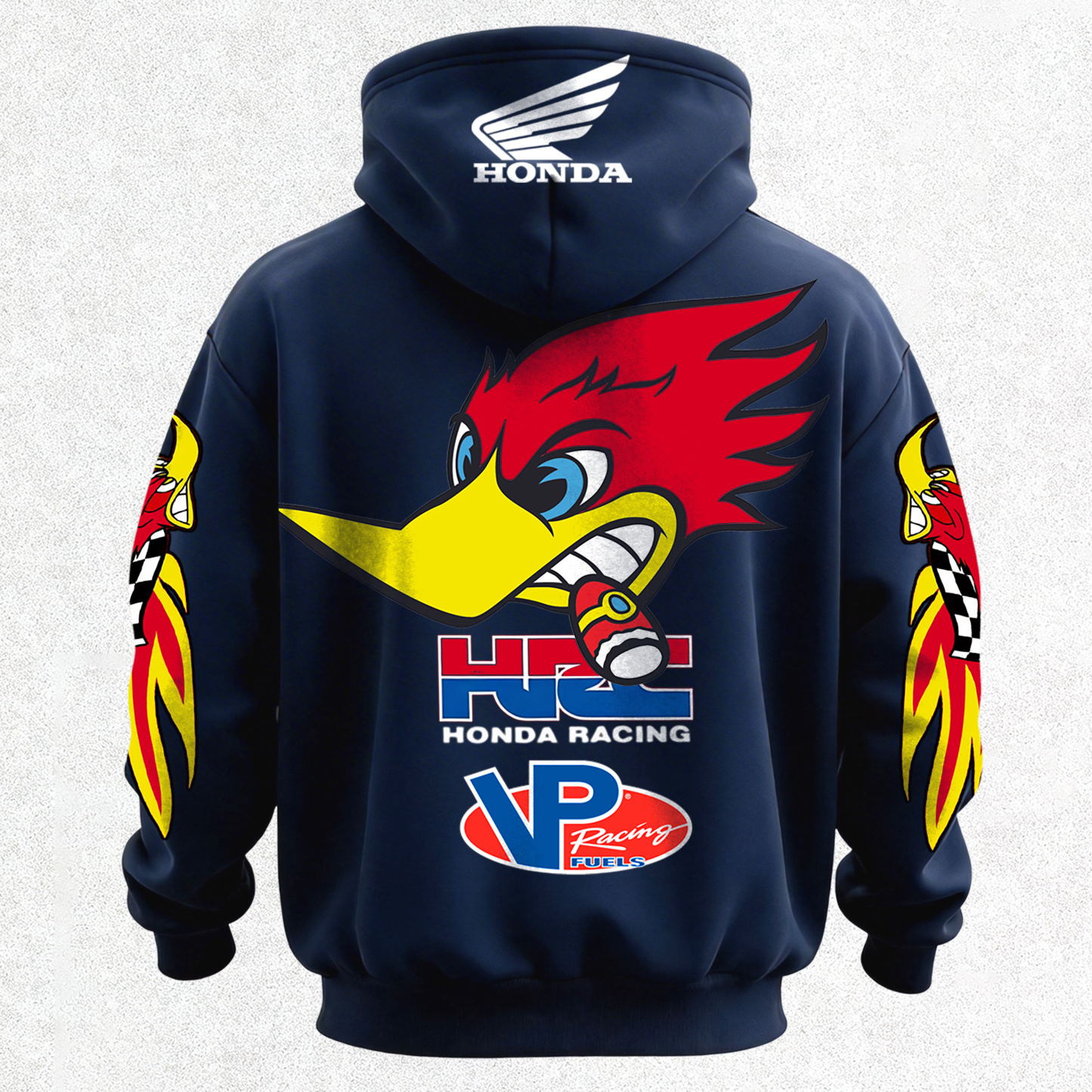 Honda Racing VP Racing Fuels Printed Fleece-lined Unisex Hoodie Image - 17