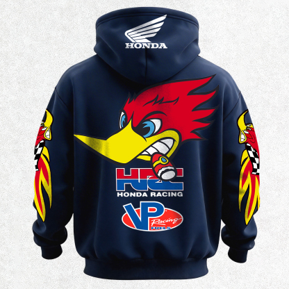 Honda Racing VP Racing Fuels Printed Fleece-lined Unisex Hoodie Image - 17