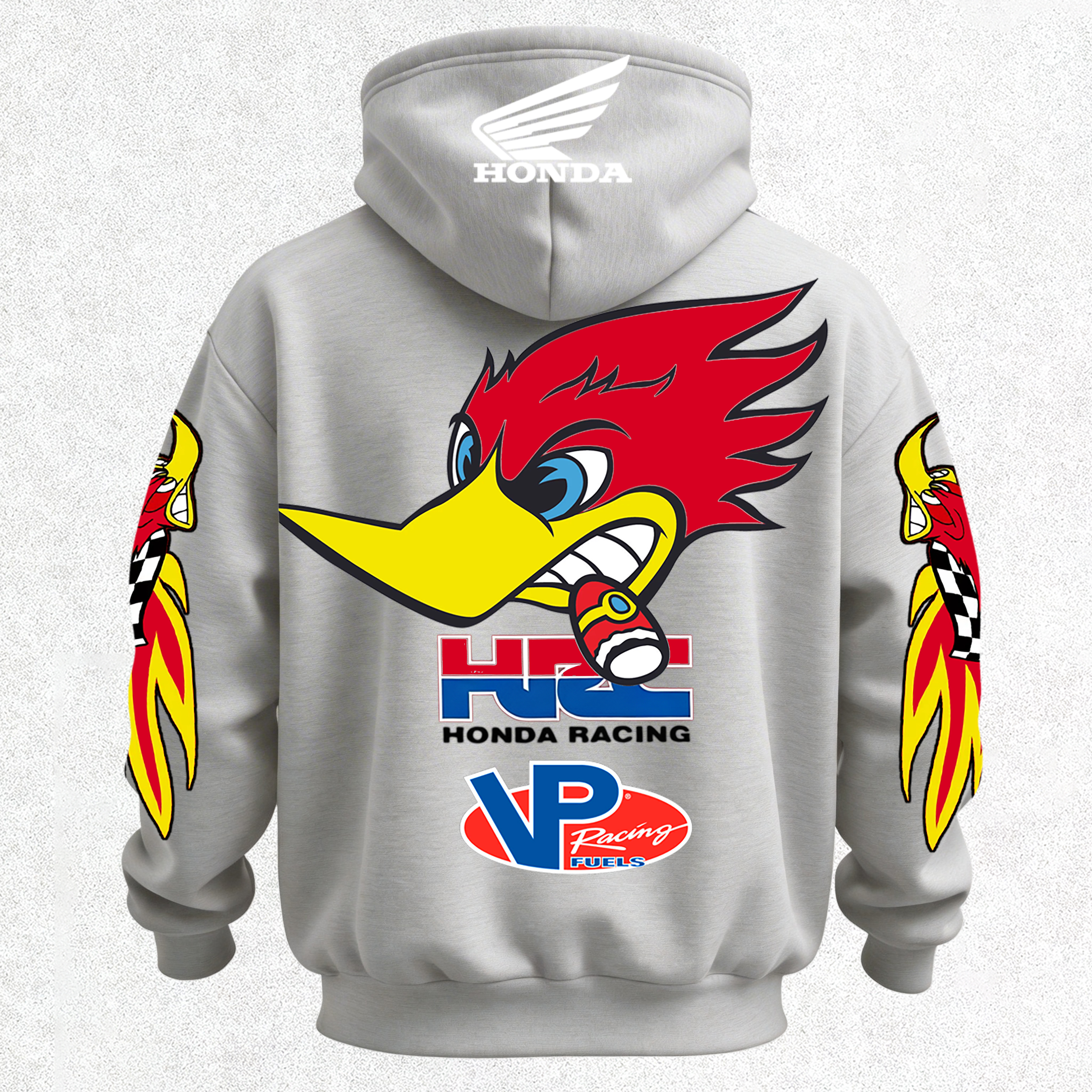 Honda Racing VP Racing Fuels Printed Fleece-lined Unisex Hoodie Image - 14