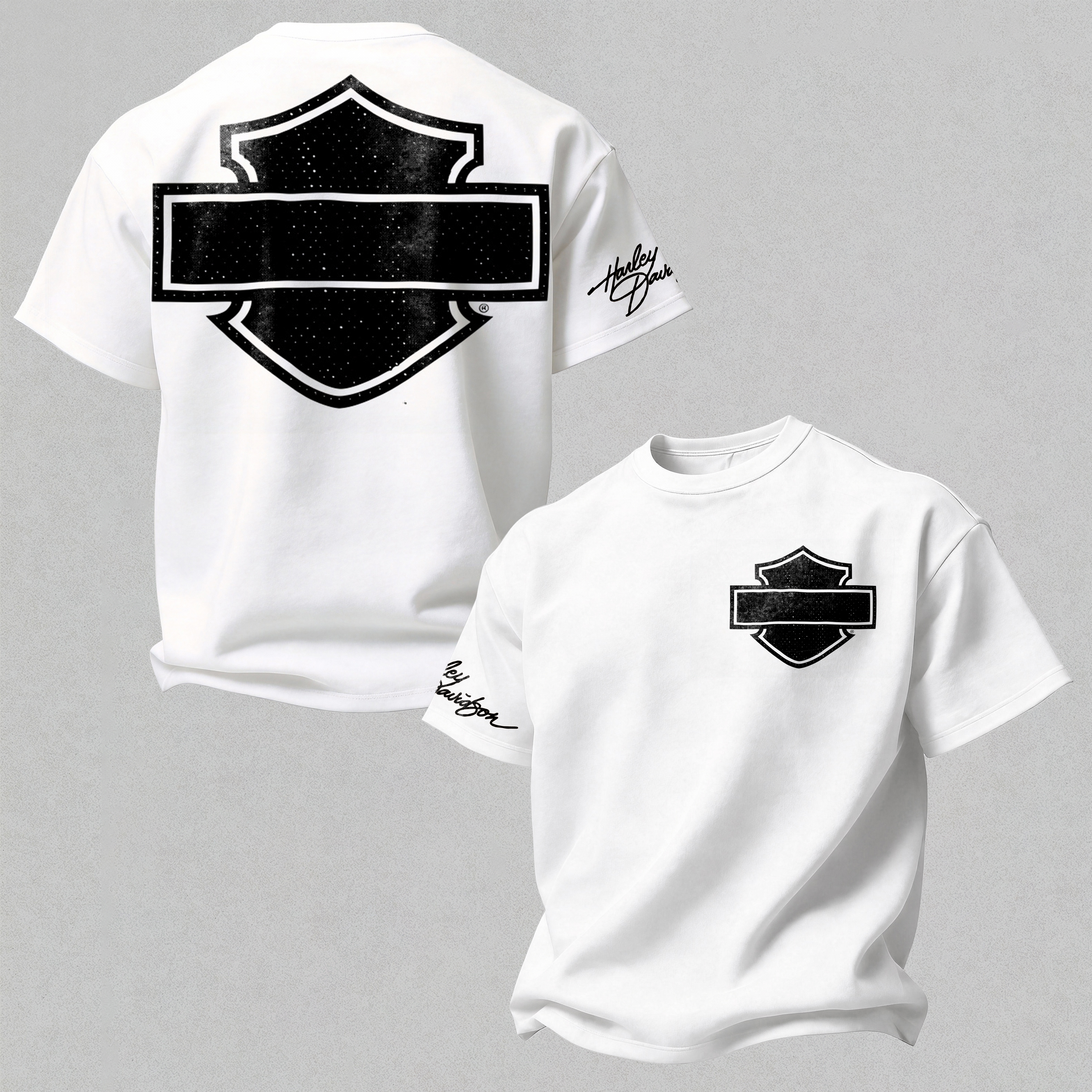 Harley-Davidson Printed Oversized Unisex T-shirt Image - 1