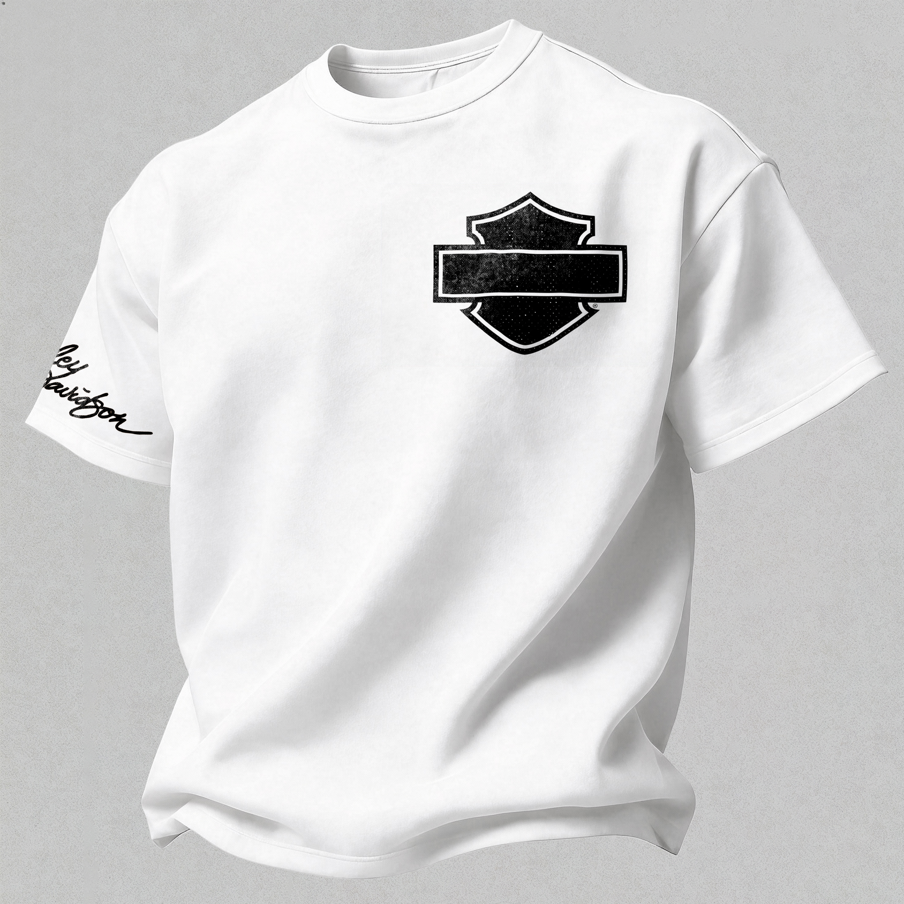 Harley-Davidson Printed Oversized Unisex T-shirt Image - 3