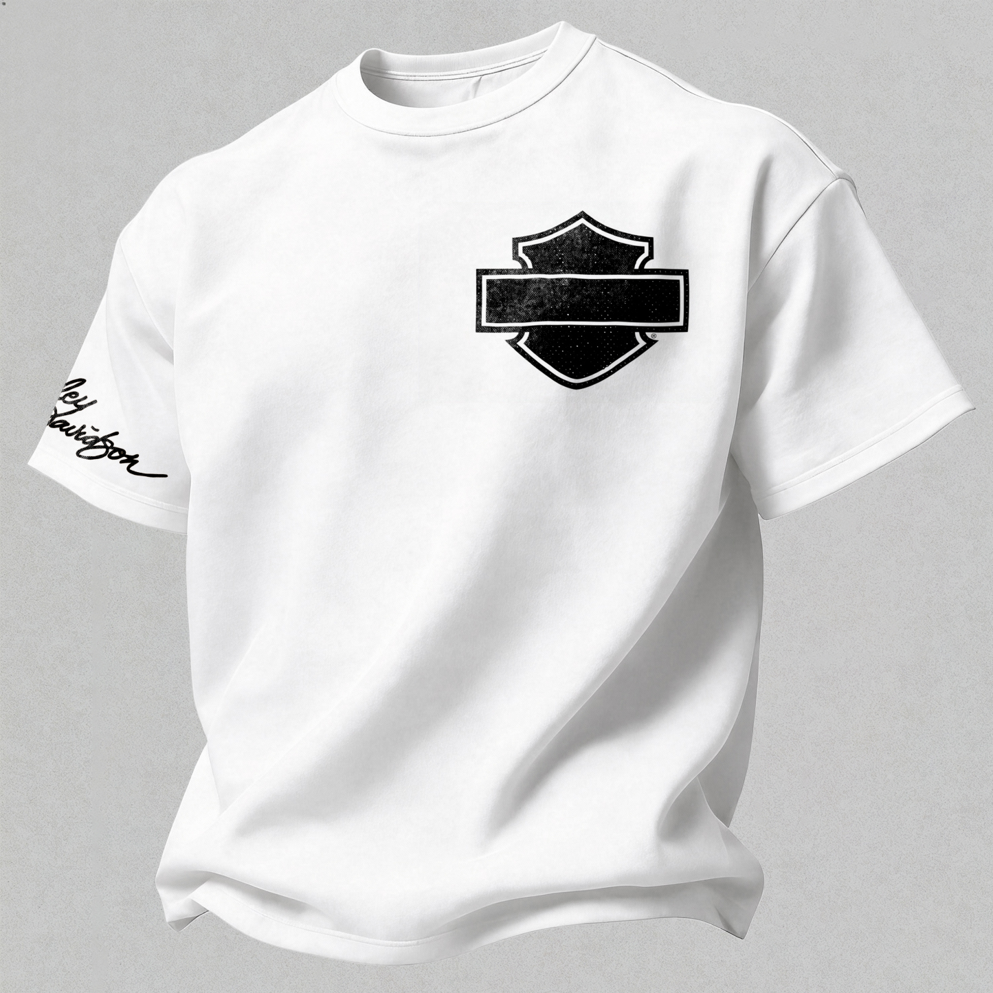 Harley-Davidson Printed Oversized Unisex T-shirt Image - 3